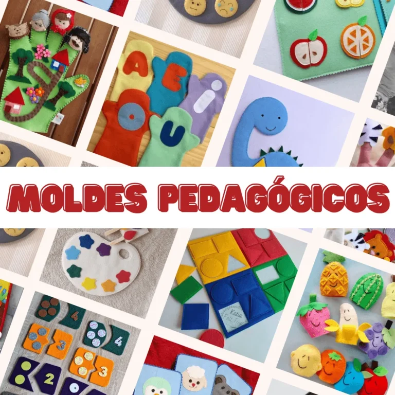 Projetos de feltro pedagógico: vogais, números, frutas, histórias e jogos educativos